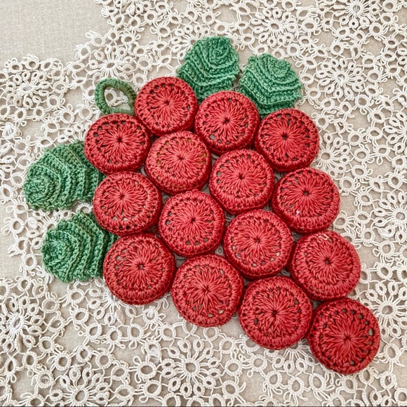 Bottle Cap Crochet Fruit Pot Holder 